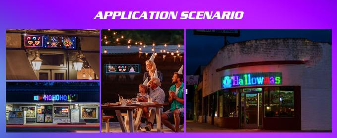 Programmierbares LED-Schild, 15'x4' vorgefertigte Animationen und anpassbarer Text Led-Auto-Schild, Bluetooth-APP-Steuerung Scrolling LED-Schild, Custom,Graffiti Flexible Led Matrix Panel für Autohäuser Hotel Urlaub 5