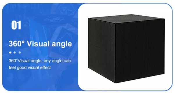 P2.5 P3 P3.91 P4.81 LED-Würfel-Logo-Anzeige Kreative LED-Anzeigetafel für Innen- und Außenwerbung 3