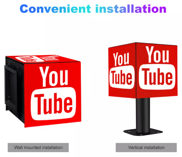 P2.5 P3 P3.91 P4.81 LED-Würfel-Logo-Anzeige Kreative LED-Anzeigetafel für Innen- und Außenwerbung 7