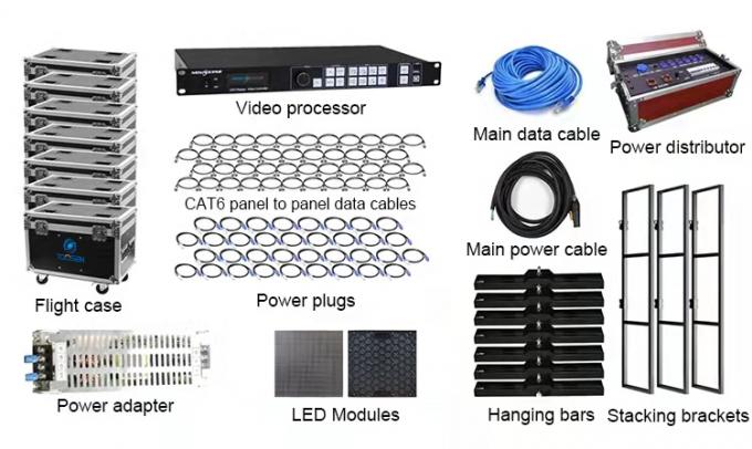 P3.91 P4.81LED-Bildschirm für Live-Auftritte im Freien LED-Bildschirm zur Vermietung LED-Bildschirm wasserdicht Bühne hohe Helligkeit Hintergrundbildschirm LED-Wand 12