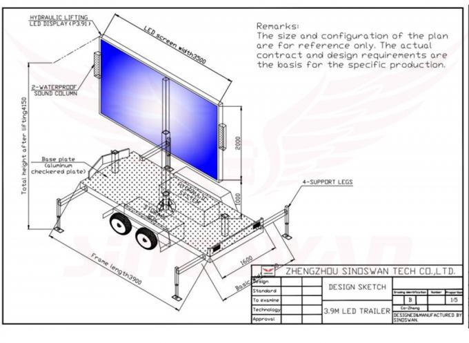 Outdoor P4 LED-Schild Bildschirm Anhänger Solarpanel Werbeanhänger HD LED-Anzeige 2