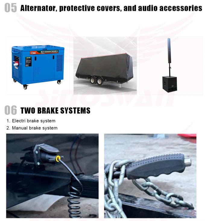 Outdoor P4 LED-Schild Bildschirm Anhänger Solarpanel Werbeanhänger HD LED-Anzeige 5