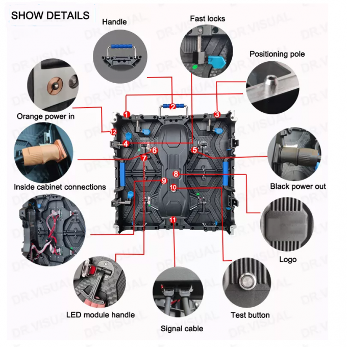 LED-Bildschirm P2.6 P2.9 P3.91 P4.81 für Konzerte 0