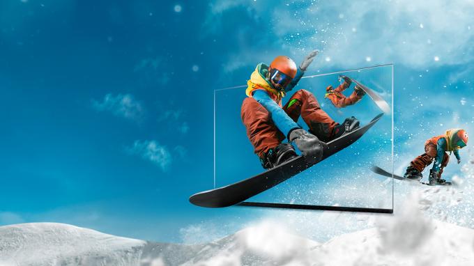 Transparent P3.91 Holographischer Led-Bildschirm Vollfarb-Led-Display-Bildschirm Holographischer unsichtbarer unsichtbarer Led-Bildschirm 4