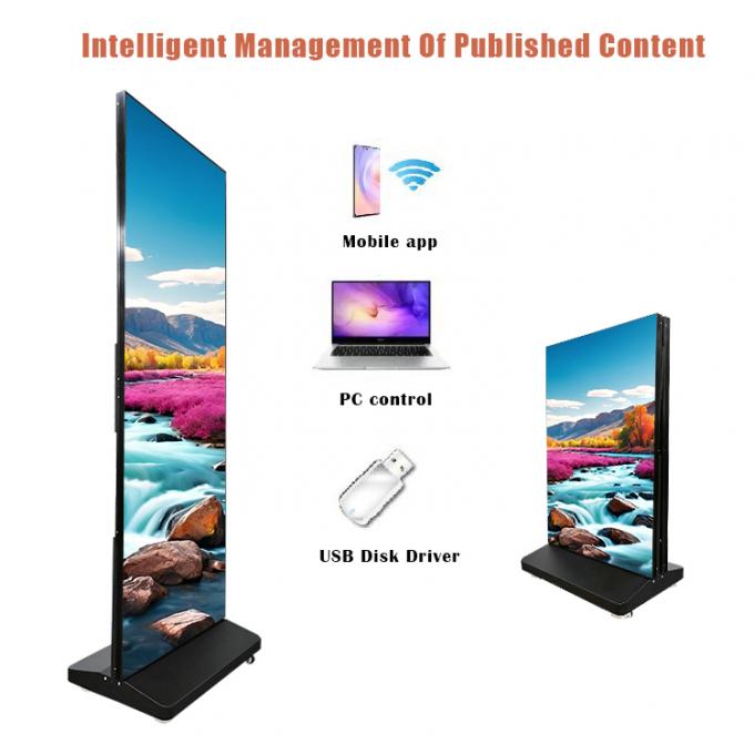 Foldable Led Poster Screen Portable Foldable GOB Led Werbe-Maschine für Einkaufszentren Konferenzraum Werbung 7