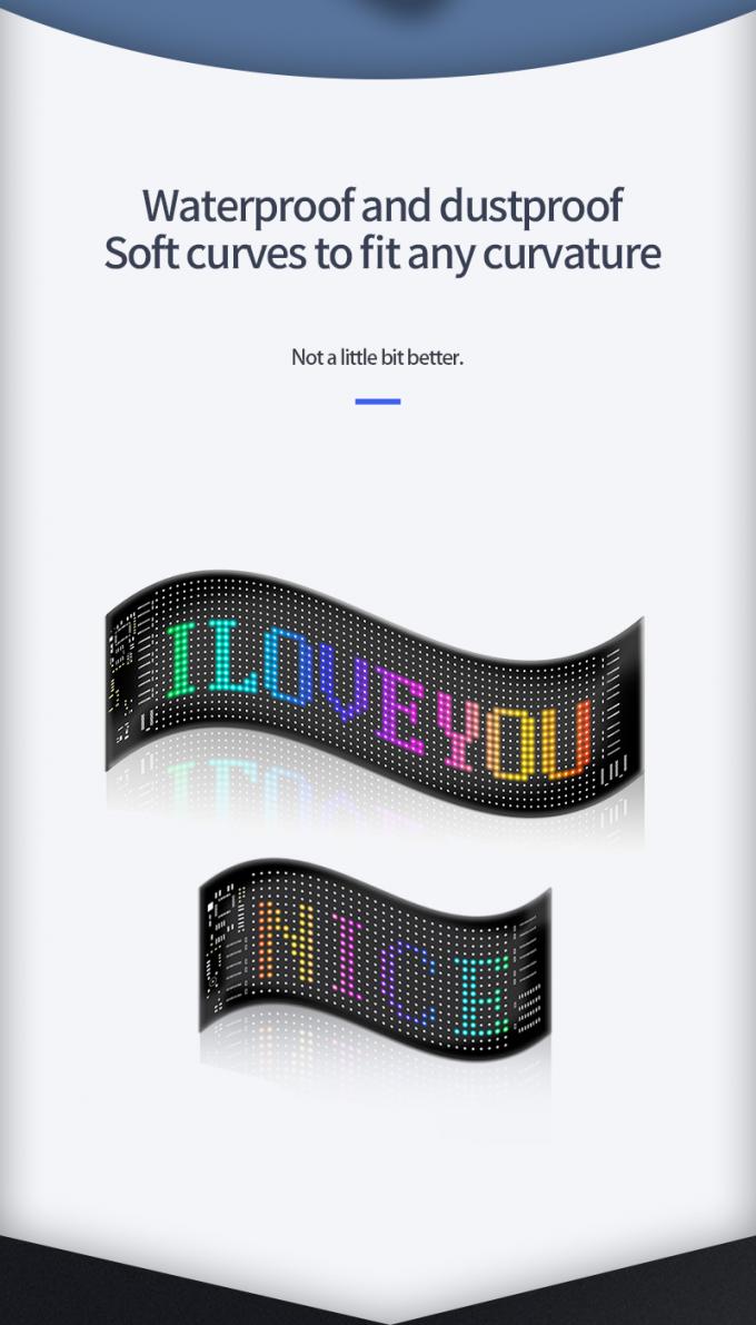 Fahrzeug-LED-Schildschirm 16*64 Programmierbar USB 5V RGB Muster Animation Text DIY Scrolling Panel Fernbedienung Werbung LED-Bildschirm 6