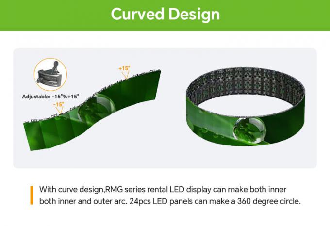 Gebogene Bildschirm Indoor/Outdoor Flexible LED Videowand Vermietung LED-Anzeige für Ausstellungen & Bühnenaktivitäten - P2.976 P3.91 P4.81 4