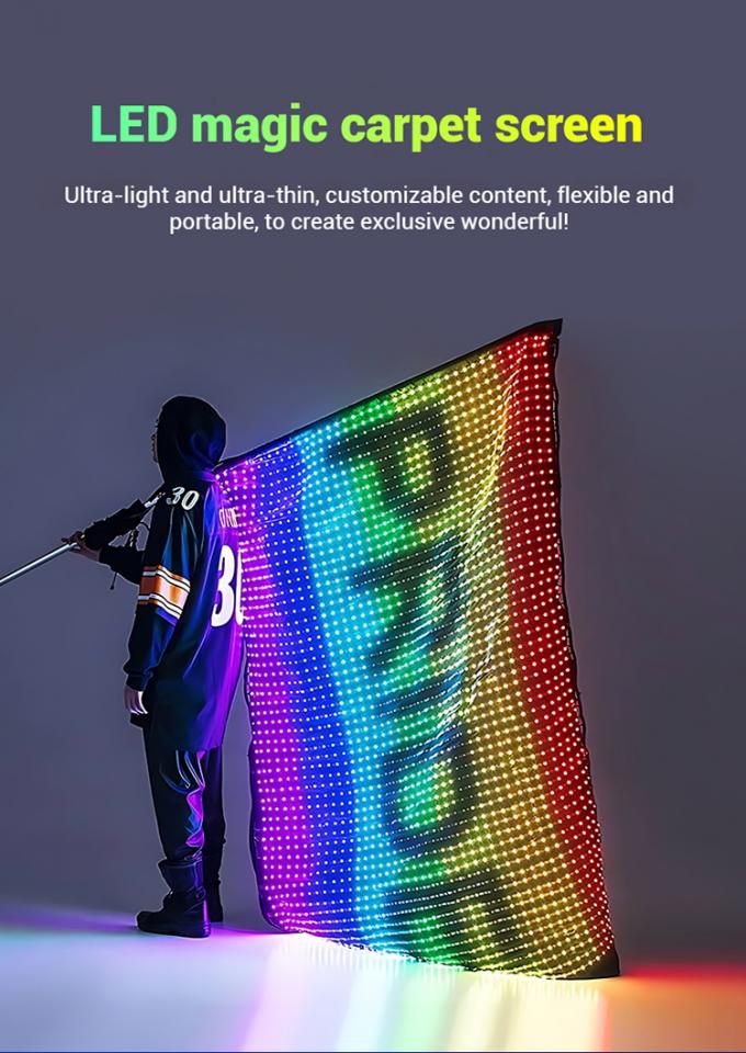Fliegende LED-Anzeige mit Drohnen-Magic-Carpet-Bildschirm LED-Film-Bildschirm Wiederaufladbar für Außenwerbung Kundenspezifisch 0